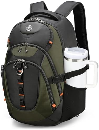 Swissdigital Design Laptop Backpack with USB Charging Port | Men's 15.6 Inches Fit 31L Travel Backpack | Blue/Black | SD