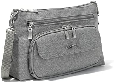 Baggallini Original RFID Protected Lightweight Nylon Zippered Travel Purse for Women ClimatePartner Certified