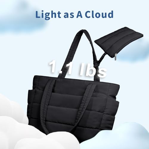 TOPDesign Lightweight Puffy Handbag for Women Travel TOPDesign Quilted Shoulder Bag for Women Work TOPDesign Puffer Tote