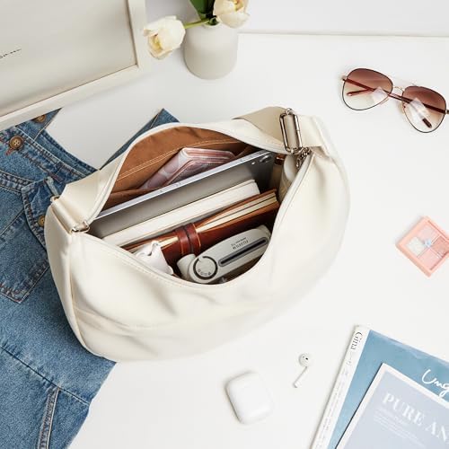 Fancy Forest KALIDI Nylon Crescent Bag Medium Casual Shoulder Crossbody Purse for Women Men Travel with External Pocket