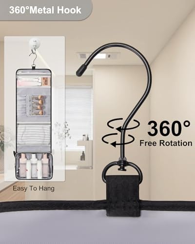 Relavel Travel Toiletry Bag for Men, Large Capacity Travel Kit, Hanging Toiletry Bag for Women