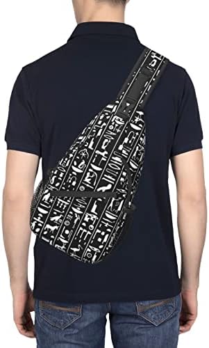 ASYG Egyptian Sling Bag Casual Backpack Crossbody Daypack Casual Use Men Women Multifunctional Style