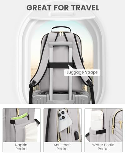 Laptop Backpack Purse for Women Work Travel Black OEKO-TEX STANDARD 100 Laptop Backpack Purse for Women College Black Qu