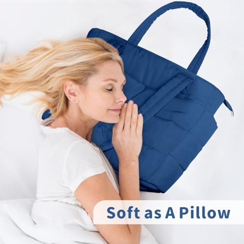 TOPDesign Lightweight Puffy Handbag for Women Travel TOPDesign Quilted Shoulder Bag for Women Work TOPDesign Puffer Tote