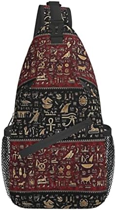 ASYG Egyptian Sling Bag Casual Backpack Crossbody Daypack Casual Use Men Women Multifunctional Style
