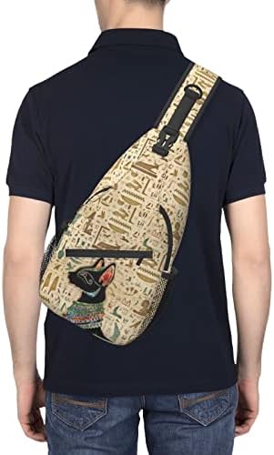 ASYG Egyptian Sling Bag Casual Backpack Crossbody Daypack Casual Use Men Women Multifunctional Style
