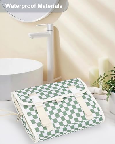 Relavel Travel Toiletry Bag for Men, Large Capacity Travel Kit, Hanging Toiletry Bag for Women