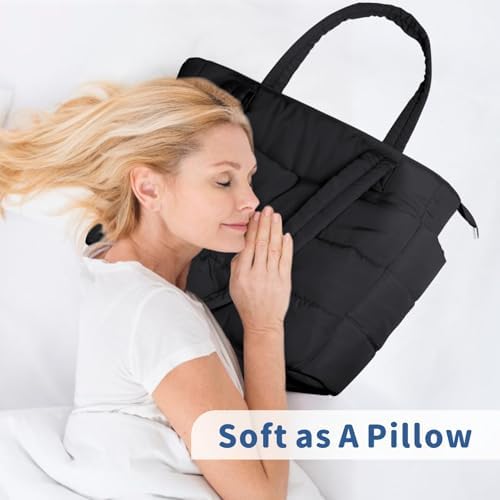 TOPDesign Lightweight Puffy Handbag for Women Travel TOPDesign Quilted Shoulder Bag for Women Work TOPDesign Puffer Tote