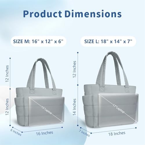 TOPDesign Lightweight Puffy Handbag for Women Travel TOPDesign Quilted Shoulder Bag for Women Work TOPDesign Puffer Tote