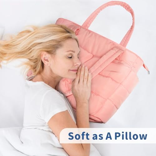 TOPDesign Lightweight Puffy Handbag for Women Travel TOPDesign Quilted Shoulder Bag for Women Work TOPDesign Puffer Tote