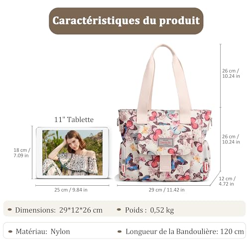 FORRICA Sac à Main Femmes Imperméable et Mode avec Multi Poches