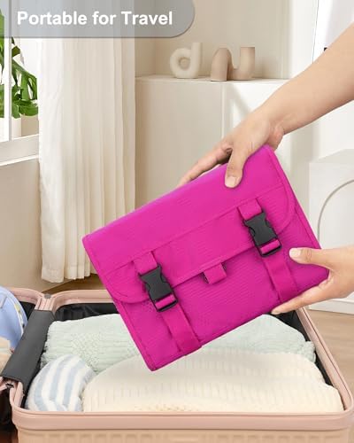 Relavel Travel Toiletry Bag for Men, Large Capacity Travel Kit, Hanging Toiletry Bag for Women