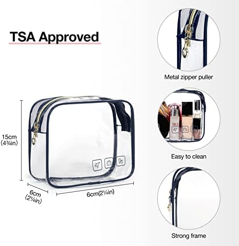 Toiletry Bag Smart Hanging Travel Makeup Organizer TSA Approved Transparent | Travel Makeup Organizer with Hanging Feat