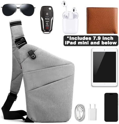 BIRDDIE Anti-Theft Travel Bag - Large Capacity Chest Sling Bag for Travel and Sports | BIRDDIE Anti-Theft Travel Bag -