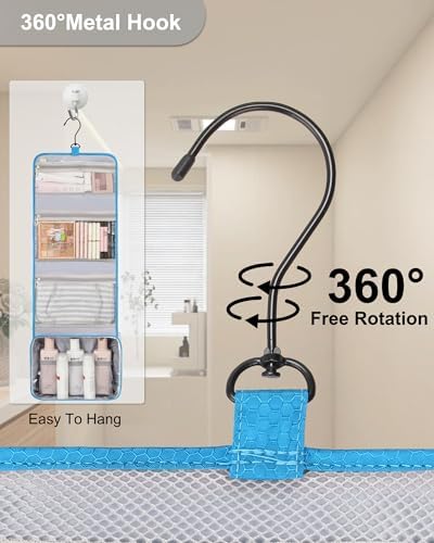 Relavel Travel Toiletry Bag for Men, Large Capacity Travel Kit, Hanging Toiletry Bag for Women