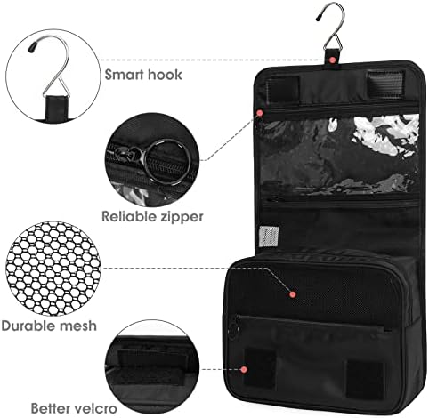 Narwey Beige Small Hanging Travel Toiletry Bag for Women Travel Bag Specifications: Makeup Bag Organizer, Cosmetics Bag - Image 25