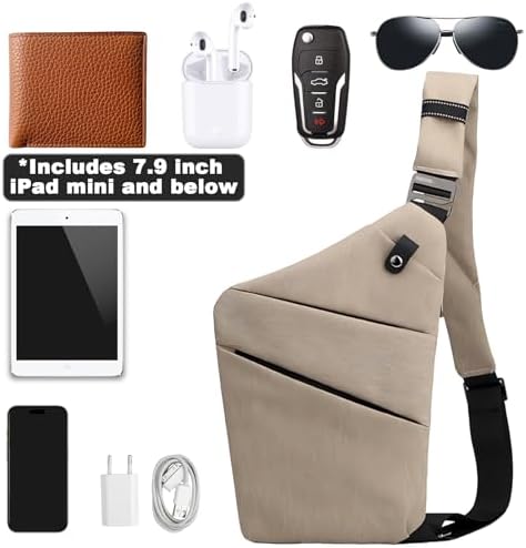 BIRDDIE Anti-Theft Travel Bag - Large Capacity Chest Sling Bag for Travel and Sports | BIRDDIE Anti-Theft Travel Bag -