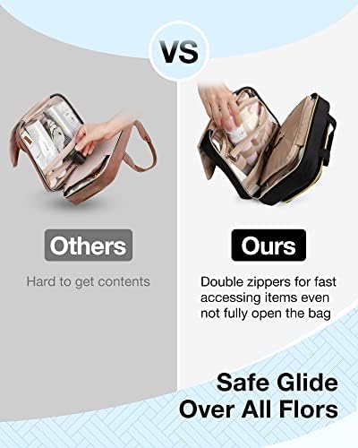 Toiletry Bag Smart Hanging Travel Makeup Organizer TSA Approved Transparent | Travel Makeup Organizer with Hanging Feat
