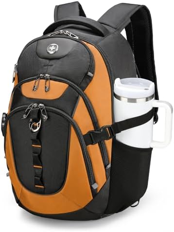 Swissdigital Design Laptop Backpack with USB Charging Port | Men's 15.6 Inches Fit 31L Travel Backpack | Blue/Black | SD