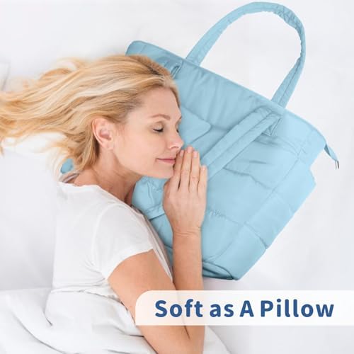 TOPDesign Lightweight Puffy Handbag for Women Travel TOPDesign Quilted Shoulder Bag for Women Work TOPDesign Puffer Tote