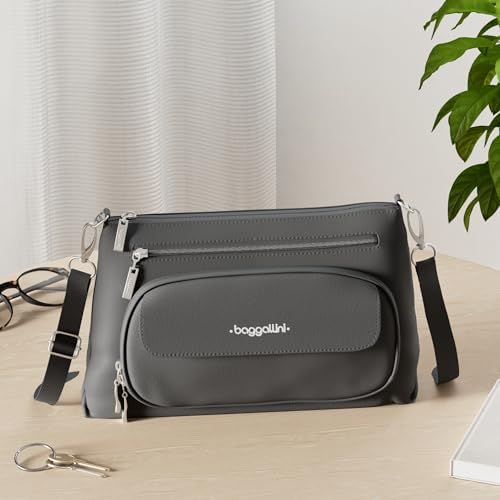 Baggallini Original RFID Protected Lightweight Nylon Zippered Travel Purse for Women ClimatePartner Certified