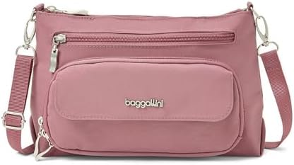 Baggallini Original RFID Protected Lightweight Nylon Zippered Travel Purse for Women ClimatePartner Certified