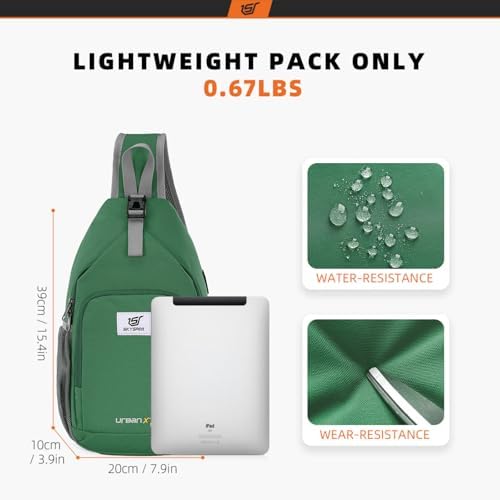 SKYSPER Anti-RFID Crossbody Sling Backpack for Women Men(Army Green) SKYSPER Travel Hiking Crossbody Bag for Women Men