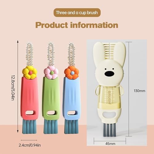 3 in 1 Lid Cleaning Brushes - Multifunctional Insulation Bottle Cleaning Tools for Home Kitchen Cup Cleaning | 2025 Mul