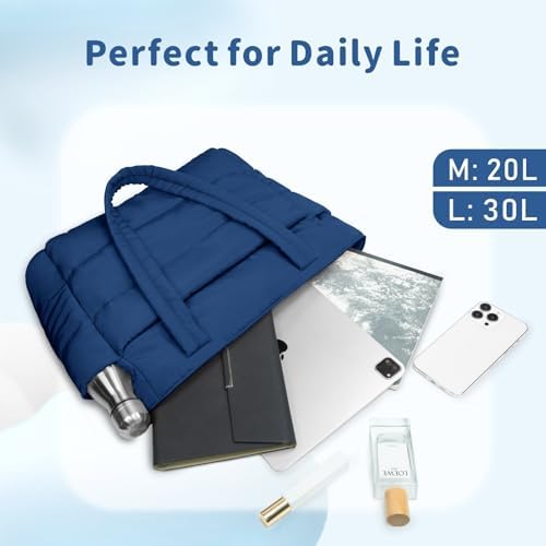 TOPDesign Lightweight Puffy Handbag for Women Travel TOPDesign Quilted Shoulder Bag for Women Work TOPDesign Puffer Tote