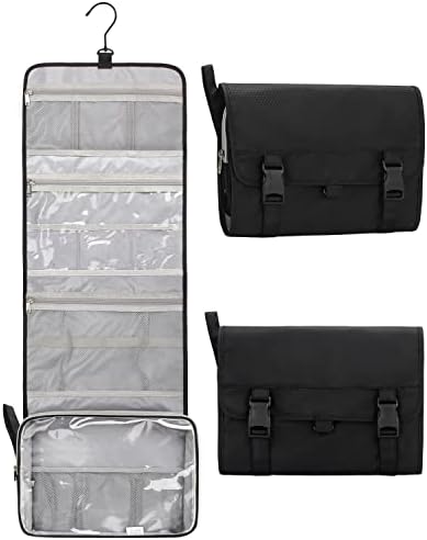 Relavel Travel Toiletry Bag for Men, Large Capacity Travel Kit, Hanging Toiletry Bag for Women