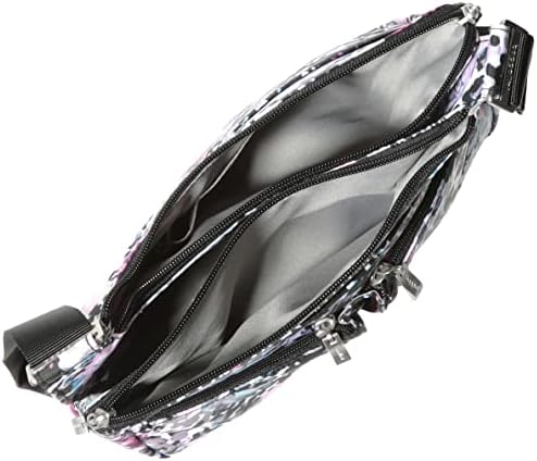 Baggallini Cross Over Crossbody Women Lightweight Water-Resistant Nylon Organized Travel Bag Purse