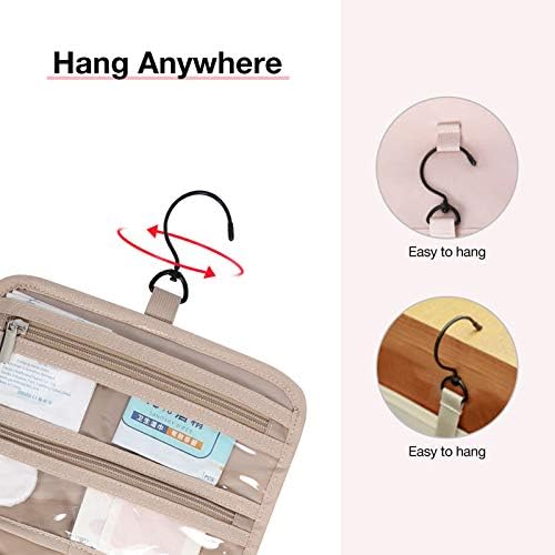 Toiletry Bag Smart Hanging Travel Makeup Organizer TSA Approved Transparent | Travel Makeup Organizer with Hanging Feat