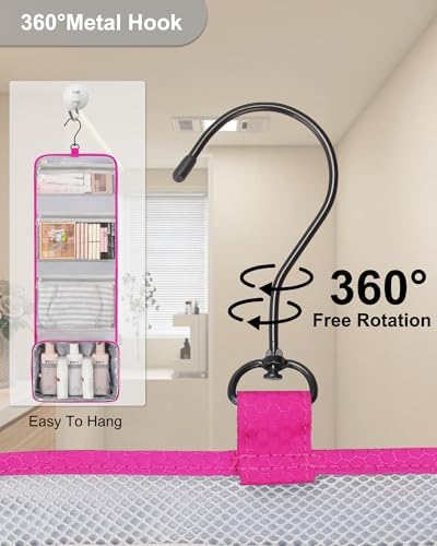 Relavel Travel Toiletry Bag for Men, Large Capacity Travel Kit, Hanging Toiletry Bag for Women