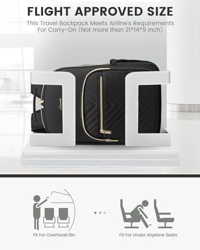 Laptop Backpack Purse for Women Work Travel Black OEKO-TEX STANDARD 100 Laptop Backpack Purse for Women College Black Qu