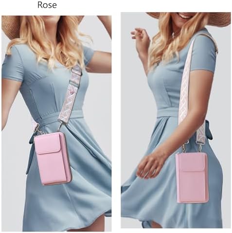 Women's Small PU Leather Crossbody Bag for Phone, 7 Inches | DBPBToU Women's PU Leather Crossbody Phone Purse, 7 Inches