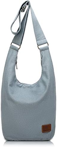 Coton Pose Women's Hippie Crossbody Bag - Top Zip Large Capacity Canvas Sling Bag - Handmade Jacquard Cloth