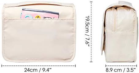 Narwey Beige Small Hanging Travel Toiletry Bag for Women Travel Bag Specifications: Makeup Bag Organizer, Cosmetics Bag - Image 7