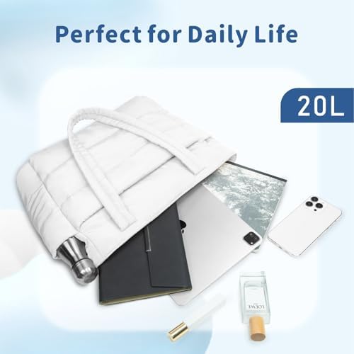 TOPDesign Lightweight Puffy Handbag for Women Travel TOPDesign Quilted Shoulder Bag for Women Work TOPDesign Puffer Tote