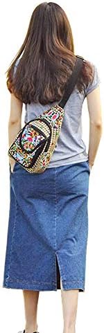SILKAREA Embroidered Boho Small Sling Bag for Women Travel (Blue) SILKAREA Embroidered Boho Small Sling Bag for Women Ch