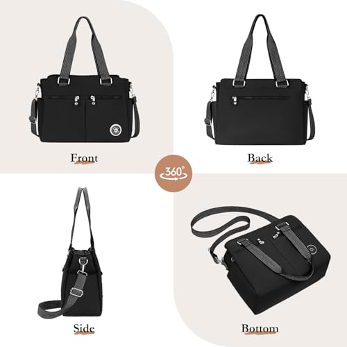 VOBUKE Sac Bandoulière Grande Sacs a Main Imperméables pour Femme Usage Quotidien avec Multi-Poches et Bandoulieres Régl