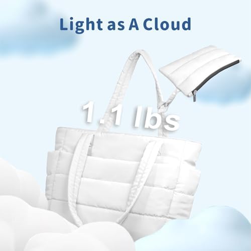 TOPDesign Lightweight Puffy Handbag for Women Travel TOPDesign Quilted Shoulder Bag for Women Work TOPDesign Puffer Tote