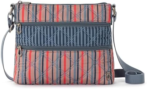 Sakroots Eco Twill Crossbody Purse - Eco Friendly Material For Everyday & Travel - Zipper Closure & Adjustable Strap