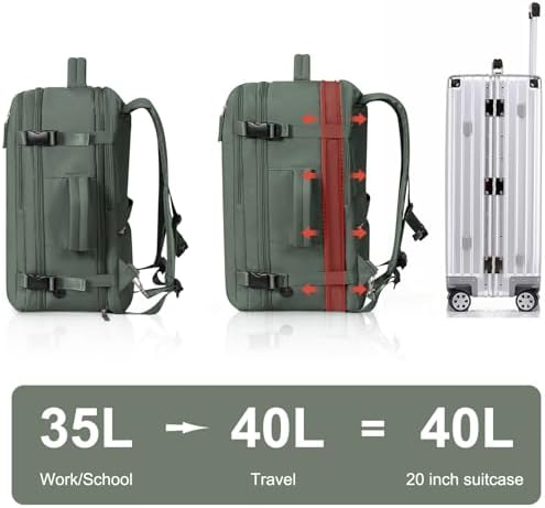 Hanples TSA Flight Approved Large Travel Backpack for Women and Men | Hanples Waterproof Anti-Theft Large Carry On Back