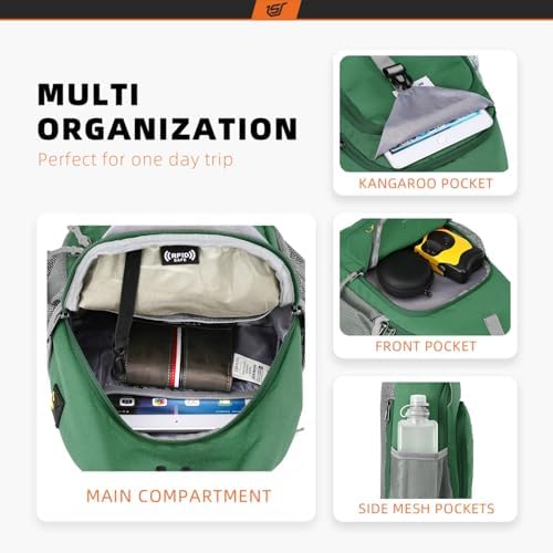 SKYSPER Anti-RFID Crossbody Sling Backpack for Women Men(Army Green) SKYSPER Travel Hiking Crossbody Bag for Women Men