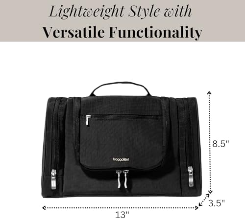 Baggallini High-Quality Toiletry Kit for Men and Women on Business Trips | Baggallini Travel Toiletry Kit Featuring Com