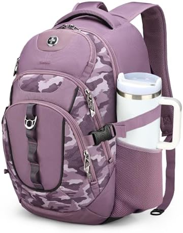 Swissdigital Design Laptop Backpack with USB Charging Port | Men's 15.6 Inches Fit 31L Travel Backpack | Blue/Black | SD