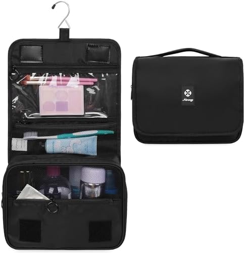 Narwey Beige Small Hanging Travel Toiletry Bag for Women Travel Bag Specifications: Makeup Bag Organizer, Cosmetics Bag - Image 23