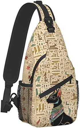 ASYG Egyptian Sling Bag Casual Backpack Crossbody Daypack Casual Use Men Women Multifunctional Style