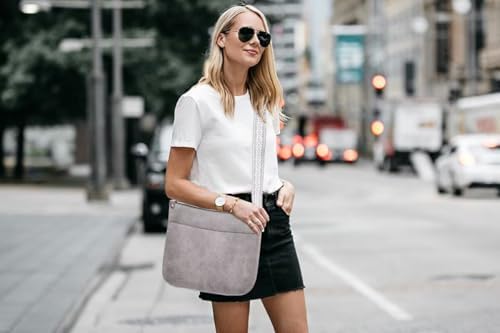 AUYOCO Vegan Leather Crossbody Bags for Women Handbag with Guitar Strap Zipped Pockets AUYOCO Vegan Leather Crossbody