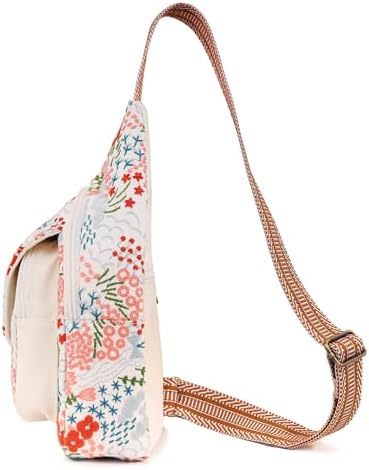 SILKAREA Embroidered Boho Small Sling Bag for Women Travel (Blue) SILKAREA Embroidered Boho Small Sling Bag for Women Ch